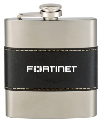 6oz Stainless Steel Flask with Faux leather wrap